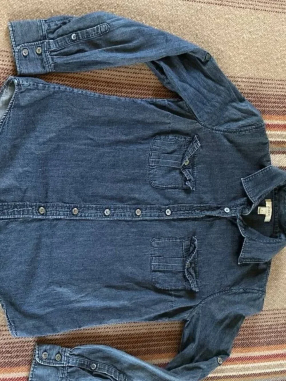 J.Crew Women’s Chambray Button Down Shirt 100% Cotton Small
